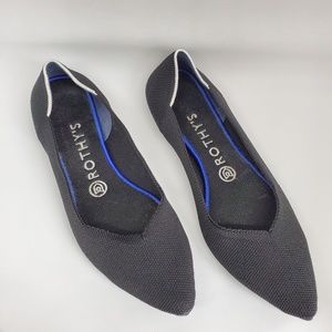 Rothys "the point" white halo flats